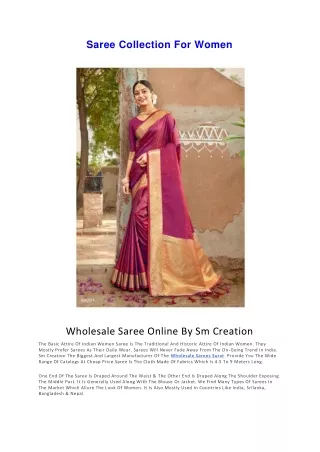 Saree Collection For Women