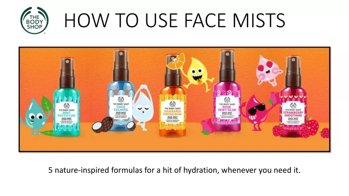 how to use face mists