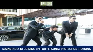 advantages of joining epi for personal protection