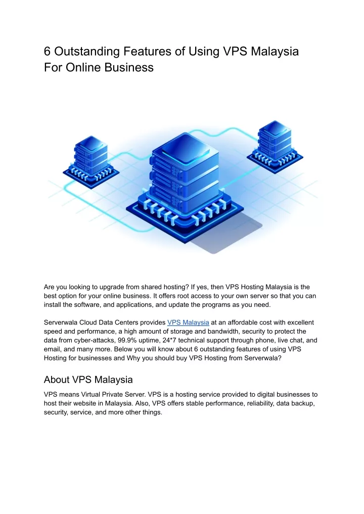 6 outstanding features of using vps malaysia