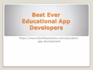 best ever educational app developers