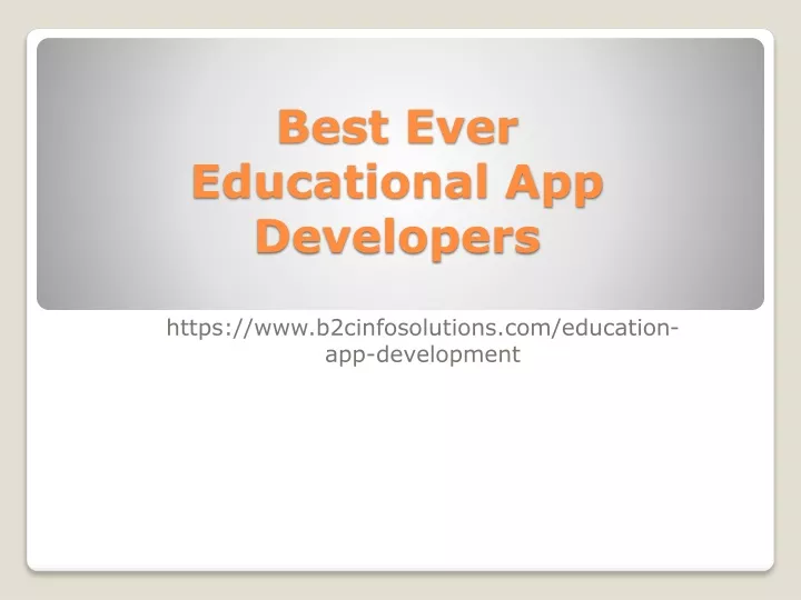 best ever educational app developers