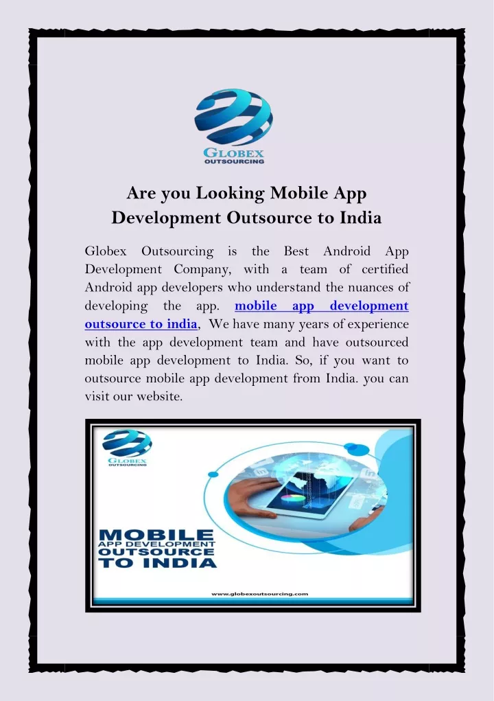 are you looking mobile app development outsource