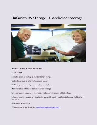 hufsmith rv storage placeholder storage