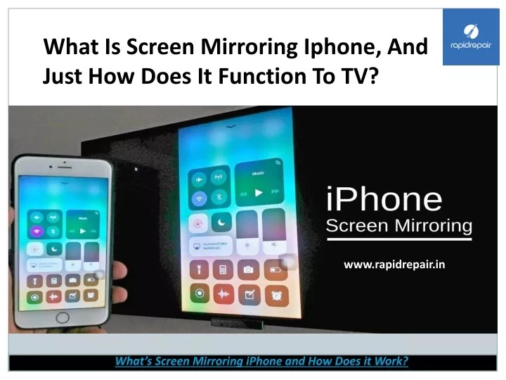 what is screen mirroring iphone and just how does it function to tv