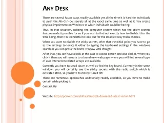 any desk