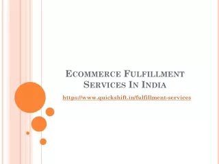 ecommerce fulfillment services in india