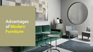 advantages of modern furniture