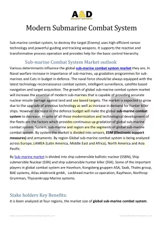 modern submarine combat system