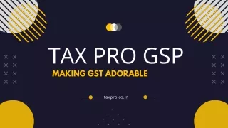 eWayBill - TaxPro GST Suvidha Provider
