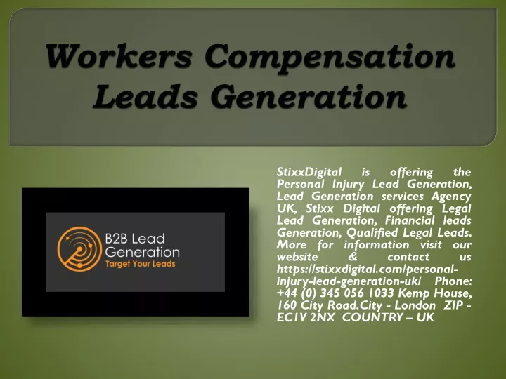 workers compensation leads generation