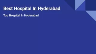 best hospital in hyderabad