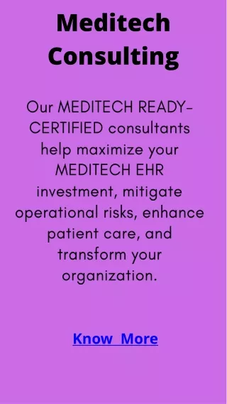 meditech consulting