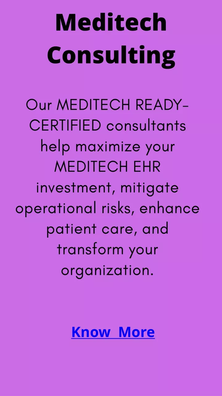 meditech consulting