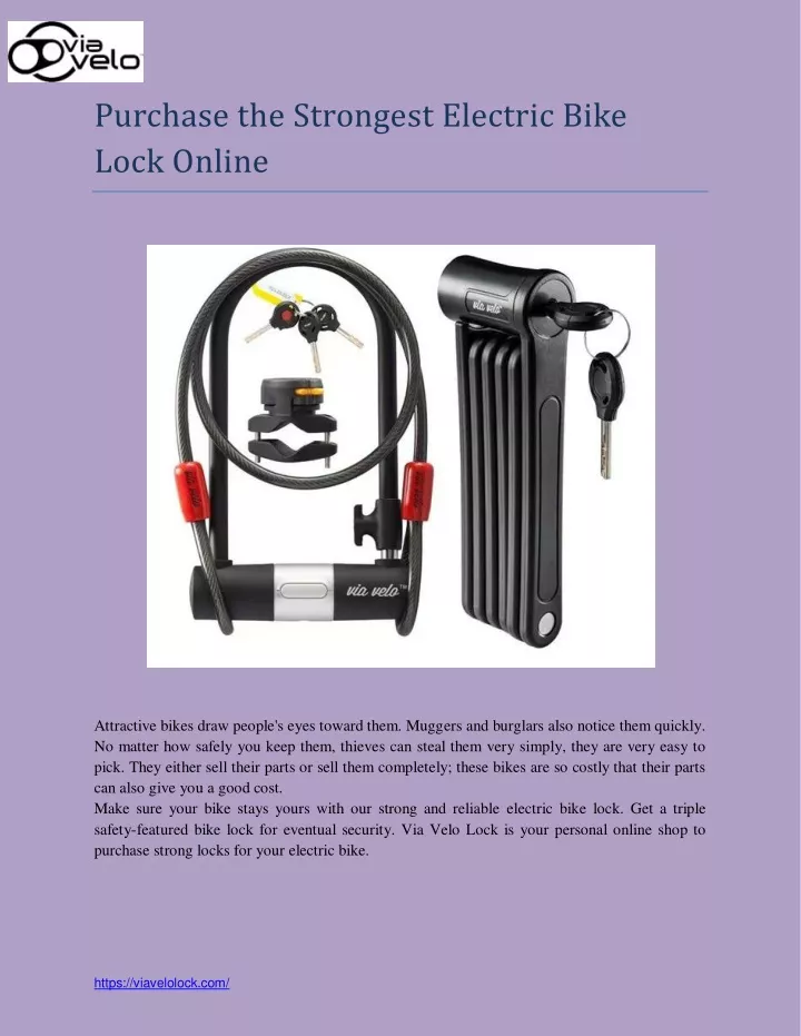 purchase the strongest electric bike lock online