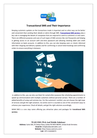 transactional sms and their importance