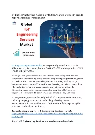IoT Engineering Services Market Growth Analysis by 2030