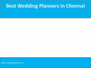 best wedding planners in chennai