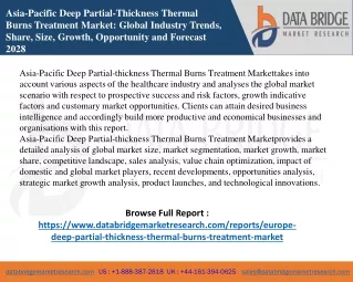 asia pacific deep partial thickness thermal burns