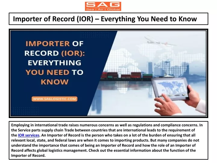 importer of record ior everything you need to know