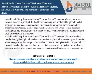 asia pacific deep partial thickness thermal burns