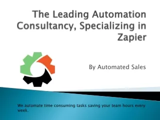 the leading a utomation c onsultancy specializing in zapier