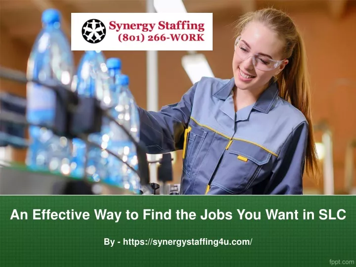 an effective way to find the jobs you want in slc