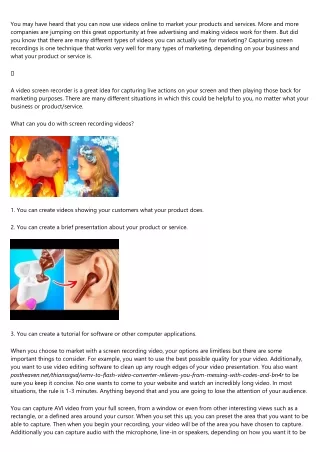 you may have heard that you can now use videos