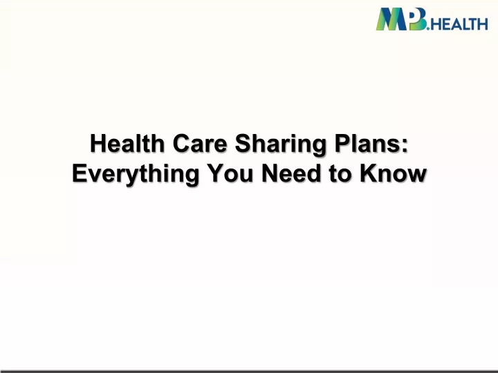health care sharing plans everything you need
