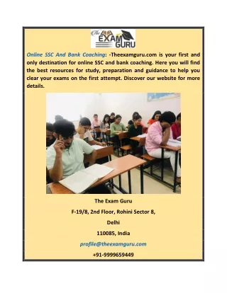 online ssc and bank coaching theexamguru