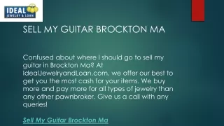 Sell My Guitar Brockton Ma  Idealjewelryandloan.com