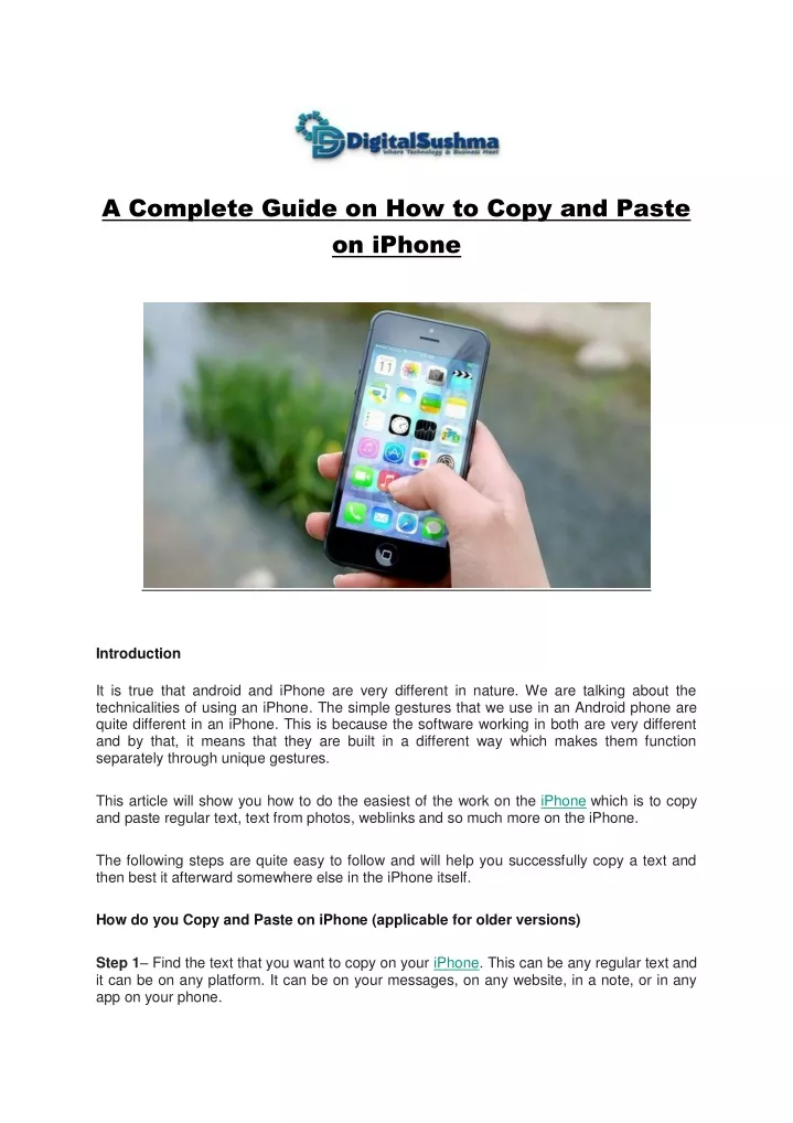 a complete guide on how to copy and paste