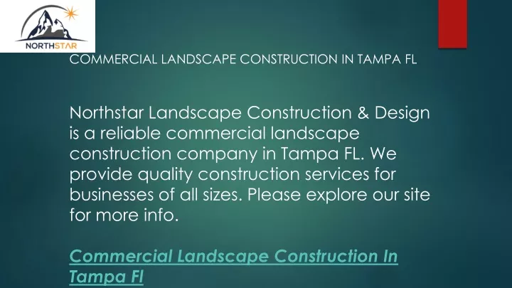 commercial landscape construction in tampa fl