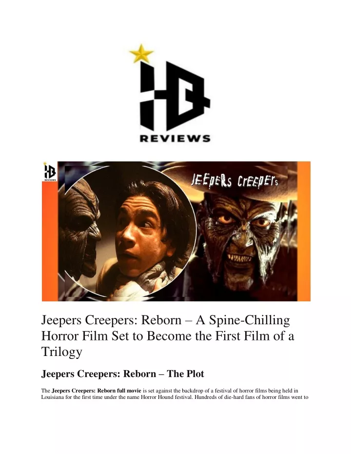 jeepers creepers reborn a spine chilling horror