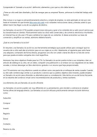 comprender el llamado a la acci n definici