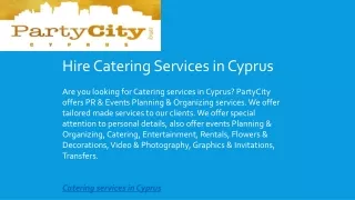 hire catering services in cyprus