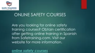 online safety courses