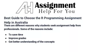 best guide to choose the r programming assignment help in australia