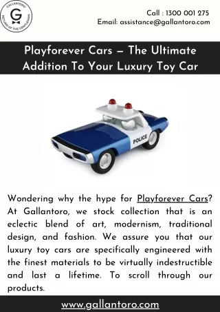 Playforever Cars — The Ultimate Addition to Your Luxury Toy Car Collection