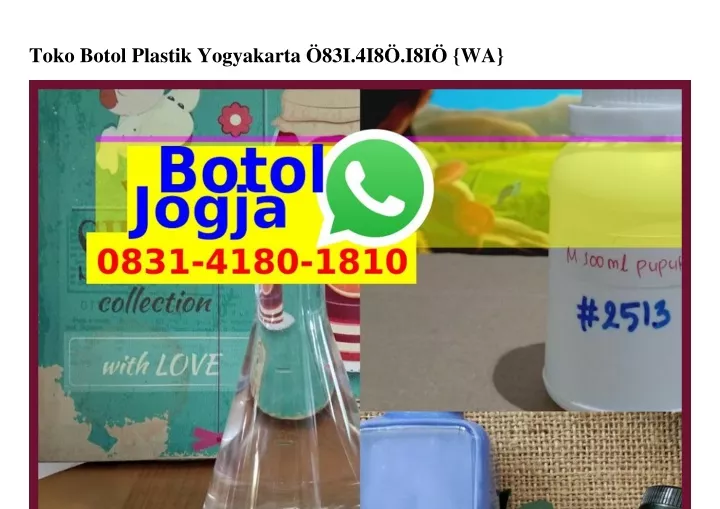 toko botol plastik yogyakarta 83i 4i8 i8i wa