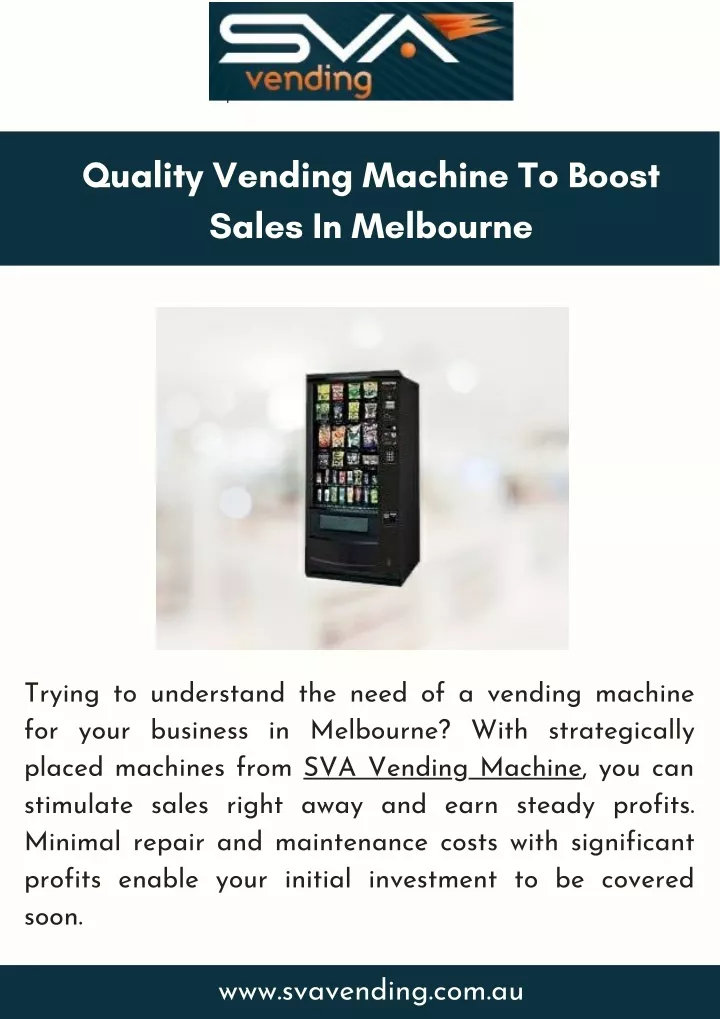 quality vending machine to boost sales