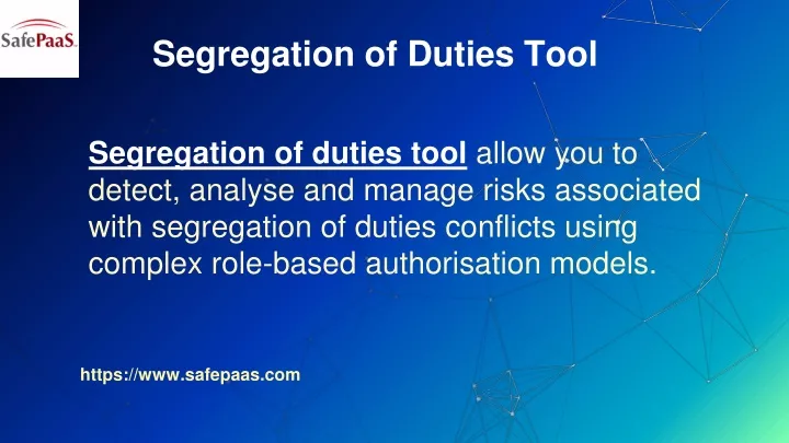 segregation of duties tool