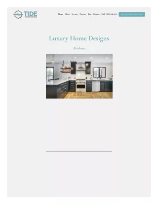 Luxury Home Designs Brisbane