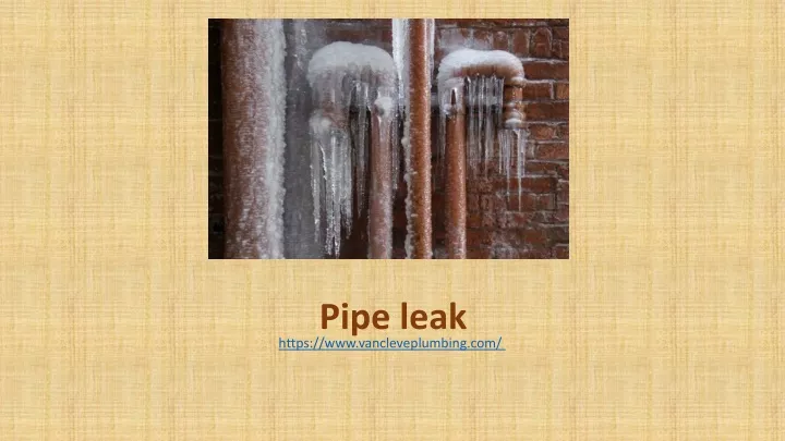 pipe leak