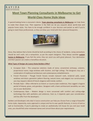meet town planning consultants in melbourne