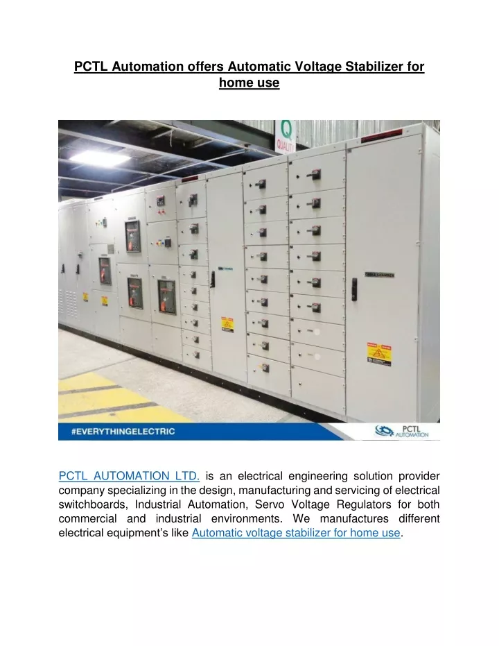 pctl automation offers automatic voltage