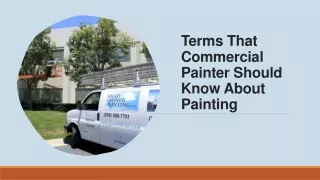 terms that commercial painter should know about