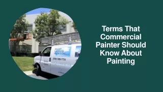 terms that commercial painter should know about painting