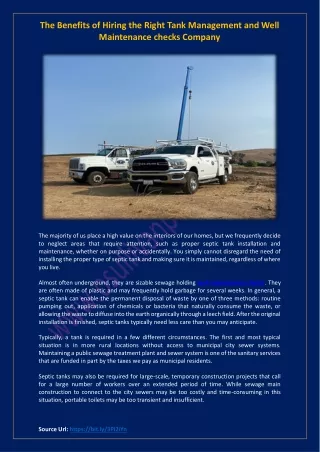 the benefits of hiring the right tank management