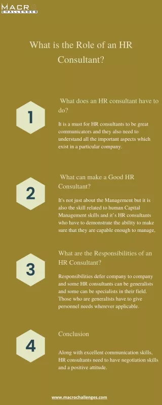 what is the role of an hr consultant